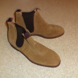 H LONDON lt brown suede ankle boots sz 10 US/42 EU